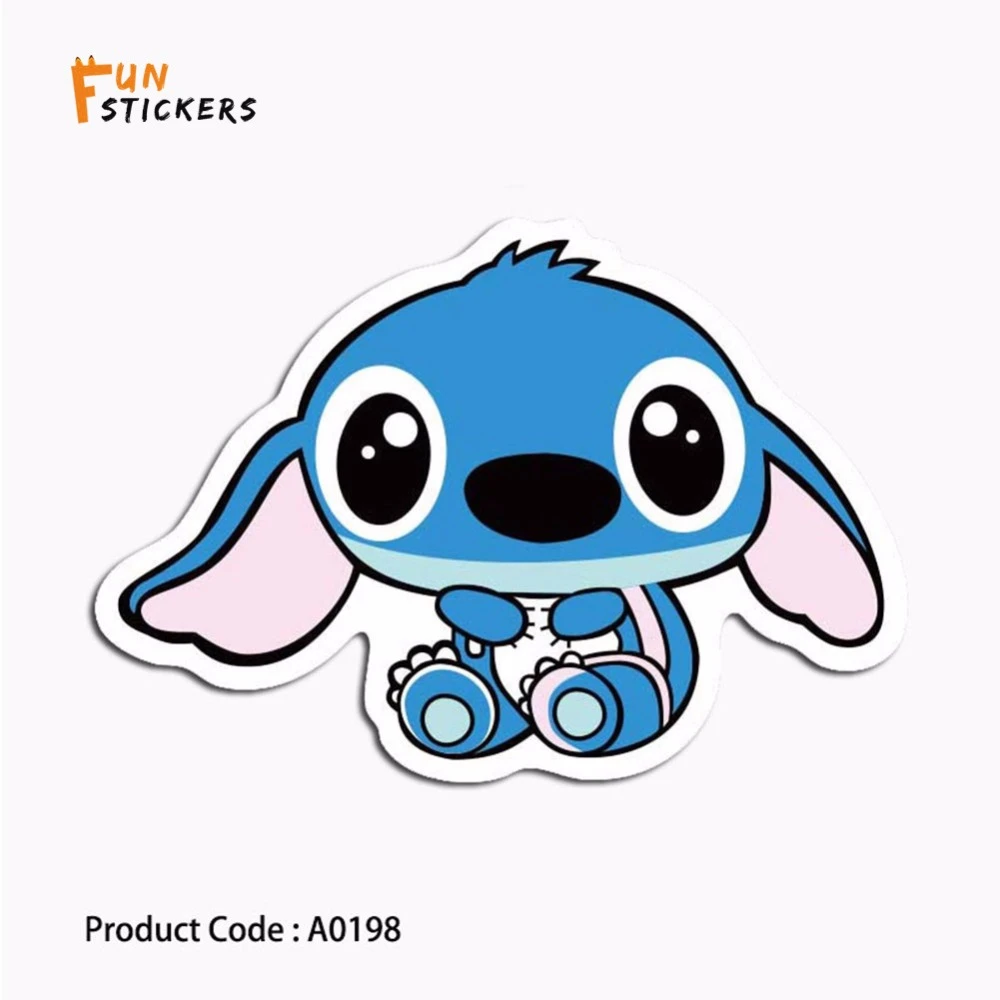 かわいいブルーエイリアンリトルモンスター漫画のキャラクター防水ステッカーのラップトップ携帯電話のスケートボードギター荷物ステッカー A0198 ステッカー Aliexpress