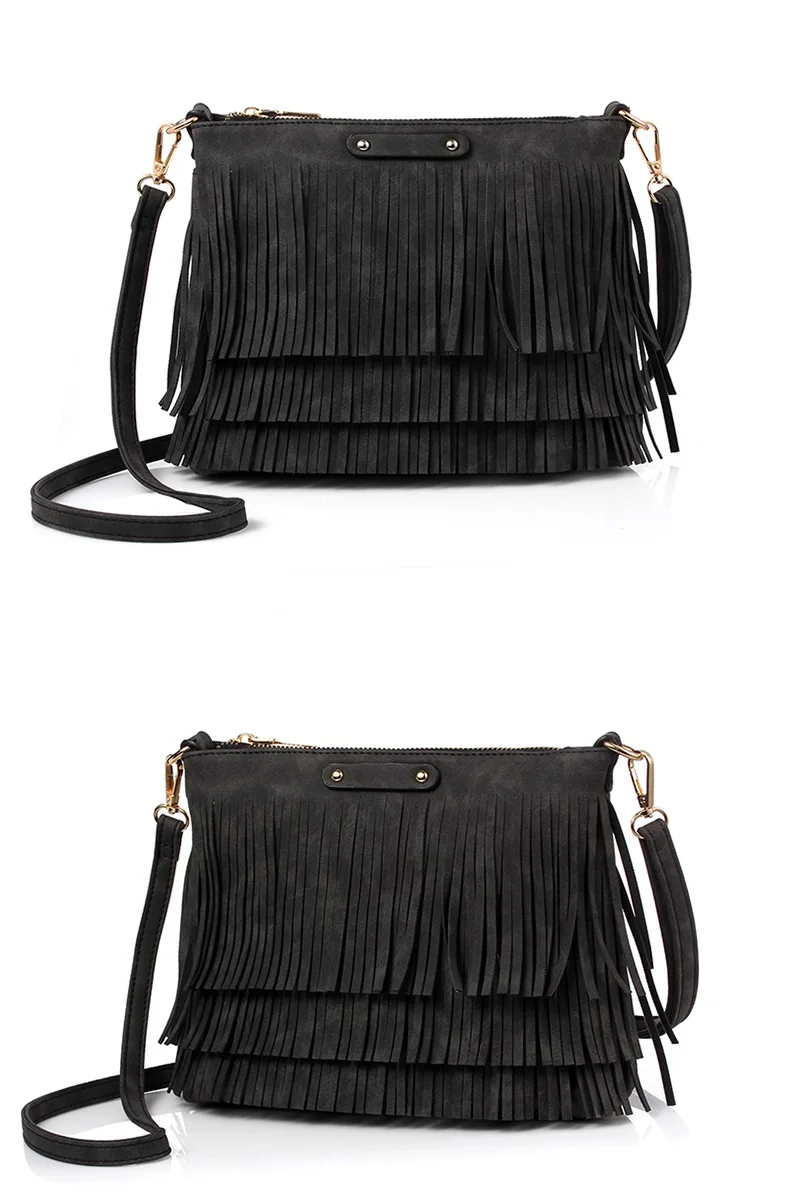 NIGEDU Vintage Tassel Shoulder Bag Small Female Crossbody Bags for Women Messenger Bags High Quality Pu Leather Handbag and Wallet (12)