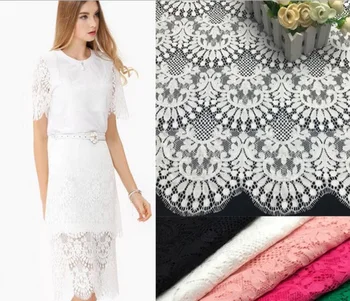 

140*114cm Hollow Flower Tassel Lace Cloth Guipure Lace Fabric For Apparel Sewing Wedding dress Diy Doll