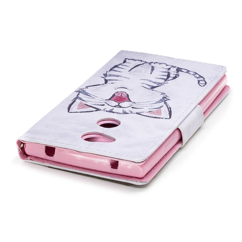 Кошелек кожаный чехол для Coque Sony Xperia L2 силиконовый флип кейс Funda Experia L 2 5 &quotSoni Hoesje