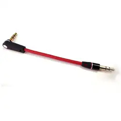 1 шт. джек Aux кабель мужчинами стерео аудио кабель адаптер короткие 0,2 м 20 см Красный 3,5 мм Aux Cable1pcs Джек-джек Aux кабины
