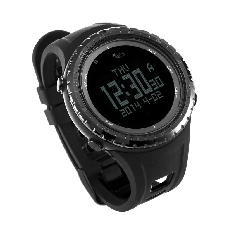 SUNROAD спортивные мужские и женские цифровые часы-водонепроницаемые альтиметр компас часы педометр Рыбалка Барометр секундомер часы