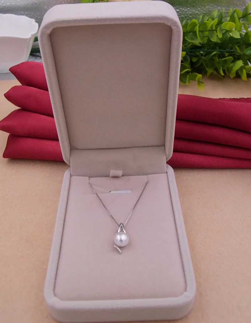 brand store special offer give free chains promotion hand polished 925 silver set fresh water pearl classic necklace pendants