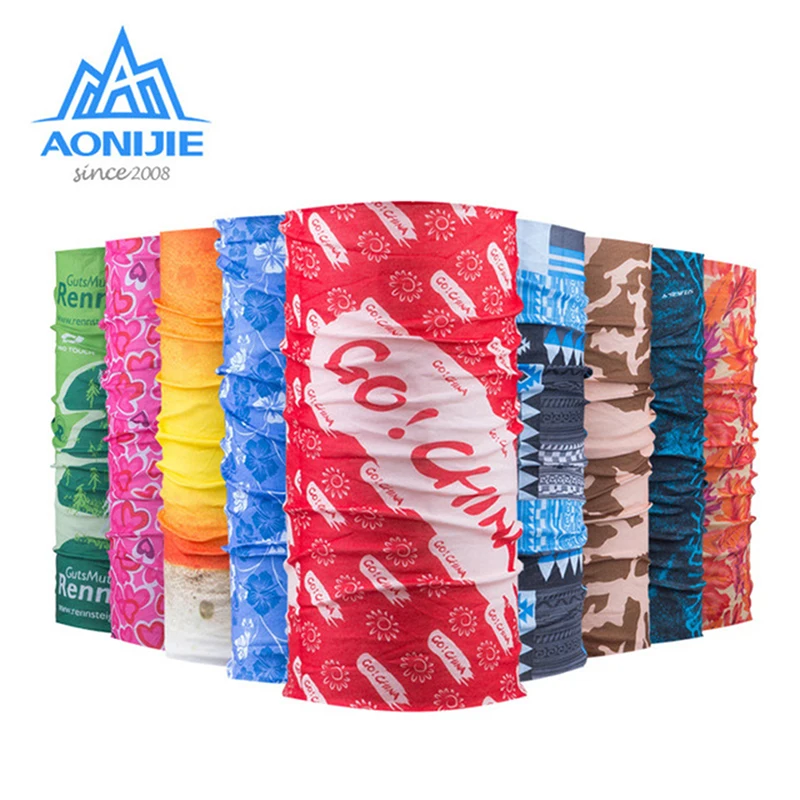 1pc AONIJIE Multifunctional Sports Headwear Headband Bandana Balaclava Face Cover Scarf Sweatband Hairband Gym Cycling Yoga