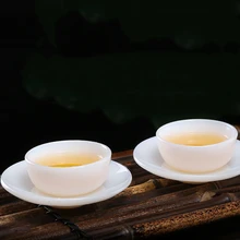 Овчина жир белый нефрит фарфоровые чашки ручной работы керамический кунг-фу чайный набор Pu'er Master Одиночная чайная чашка для чая пивоварения коллекция подарок