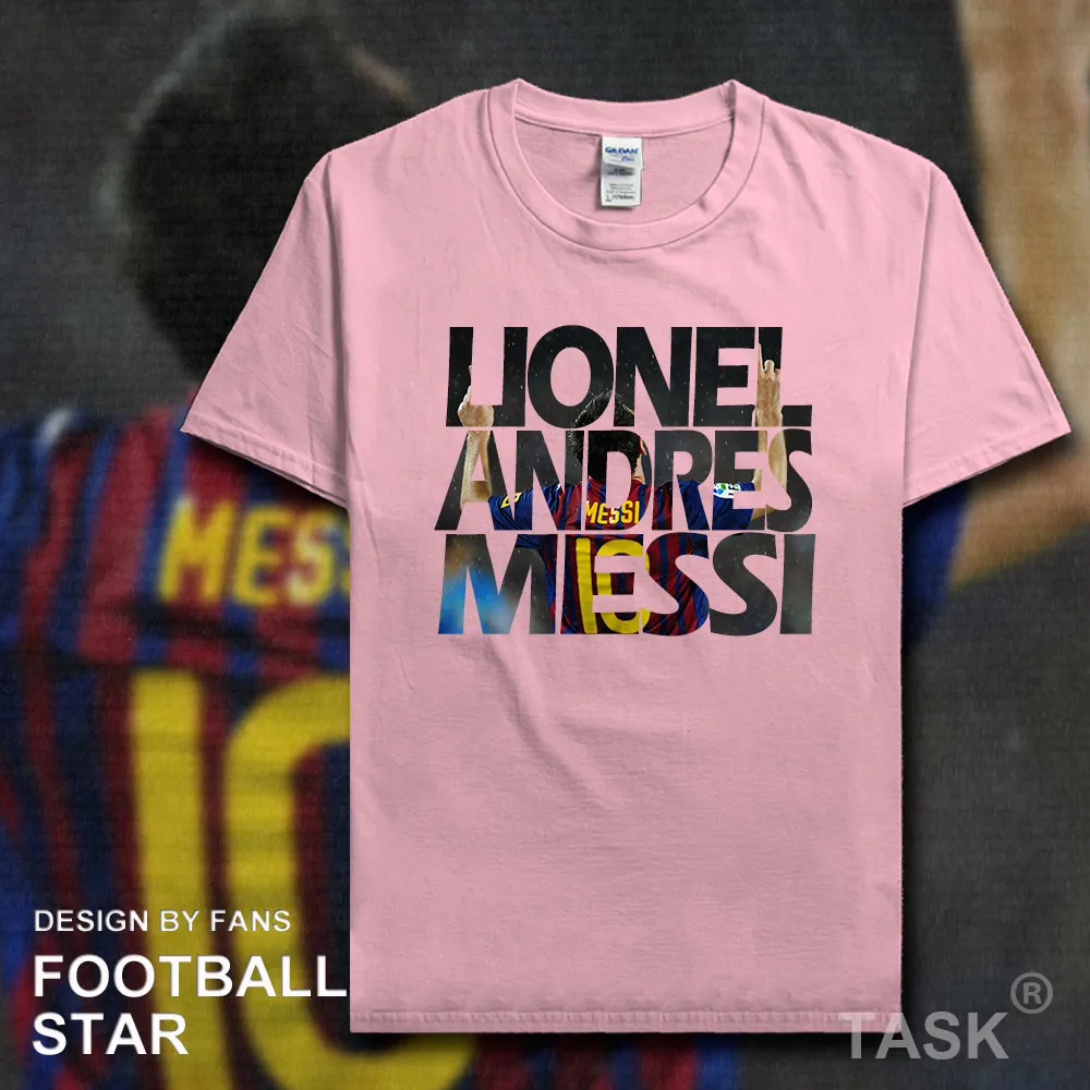 

Lionel Messi t shirt 2018 jersey Argentina Barcelona footballer star tshirt 100% cotton fitness t-shirt clothes Casual summer 02