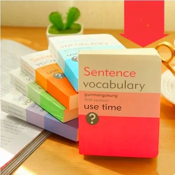 

South Korea stationery review helper in learning English student vocabulary word memo pad Creative word book portable notebook