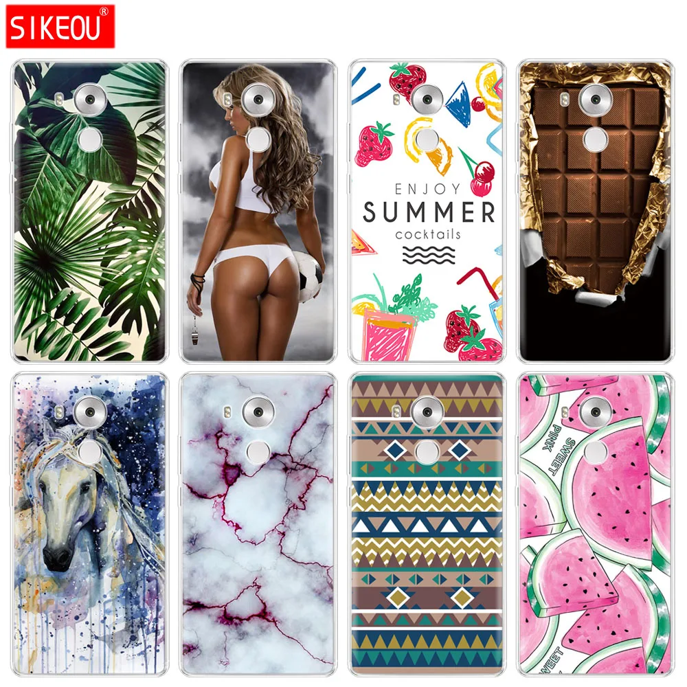 For huawei mate 8 Case Cover Huawei Mate8 Silicon Cartoon Soft Back Mate Coque Funda Skin Shockproof |