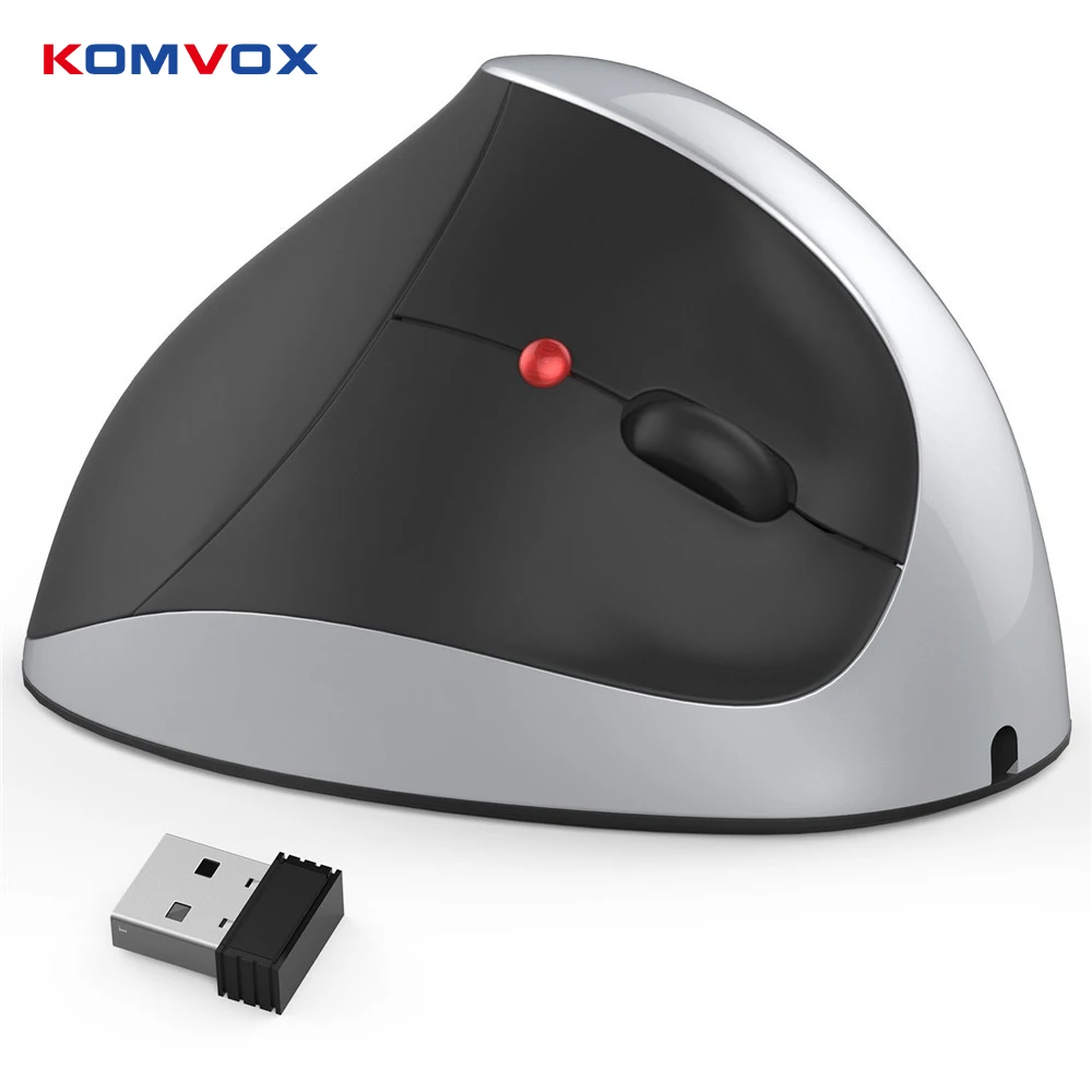 

2.4G 2400DPI Wireless Gaming Mouse Vertical Mouse Optical Ergonomic USB Rechargeable Mouse Comfort Wrist Mice for PC Laptop