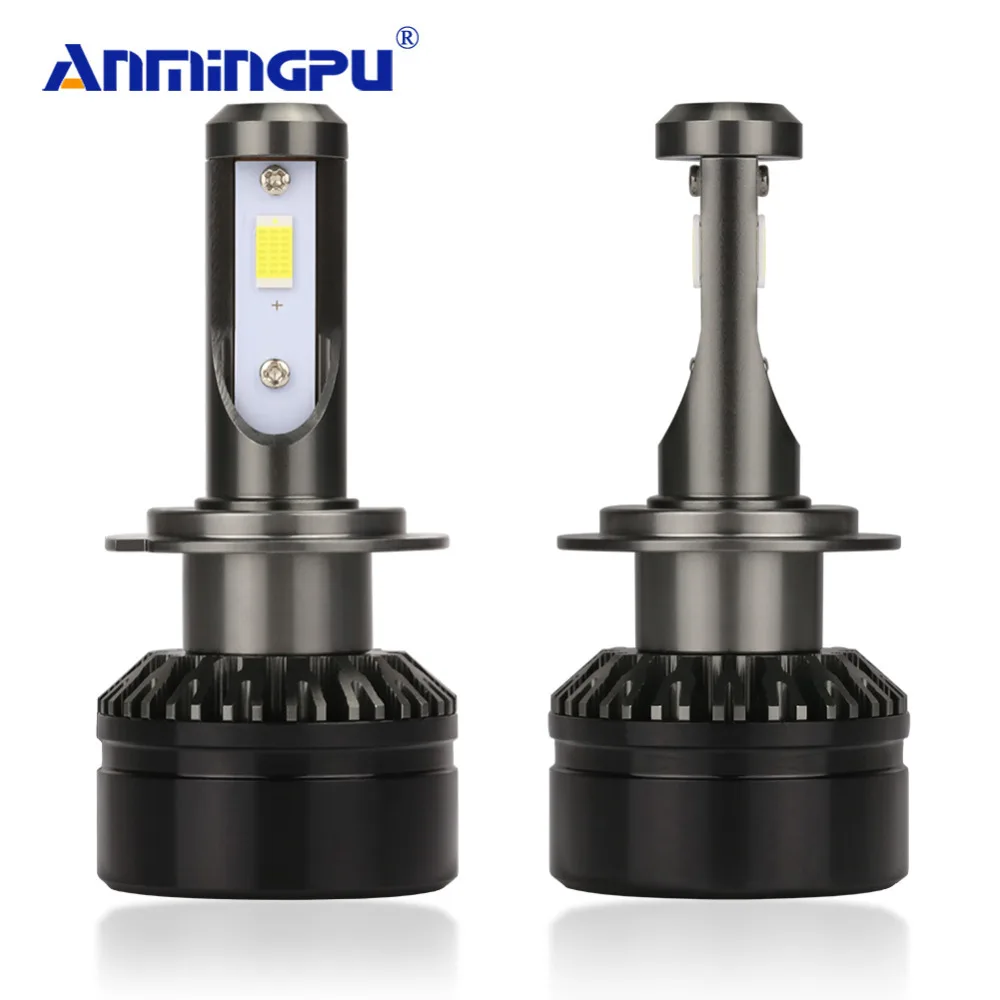 

ANMINGPU 2PCS Headlight Bulbs H4 LED H7 Headlights H8 H11 H1 9005/HB3 9006/HB4 9003/HB2 Led Bulb CSP 60W 10000LM/Pair Car Light