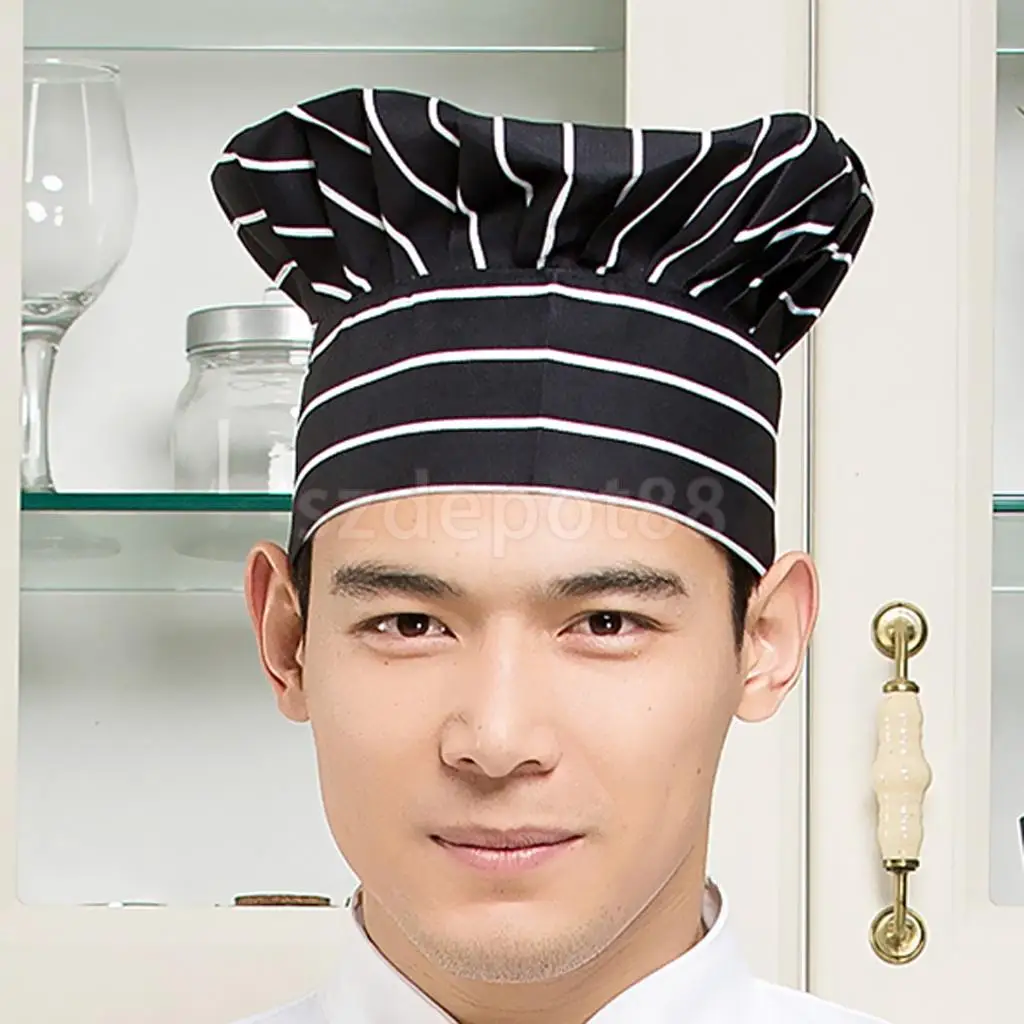 Adult Durable Five Star Chef Shirts Red Catering Uniform Mesh Sleeve Pen Pockets Chefwear Coat Chef Hat M