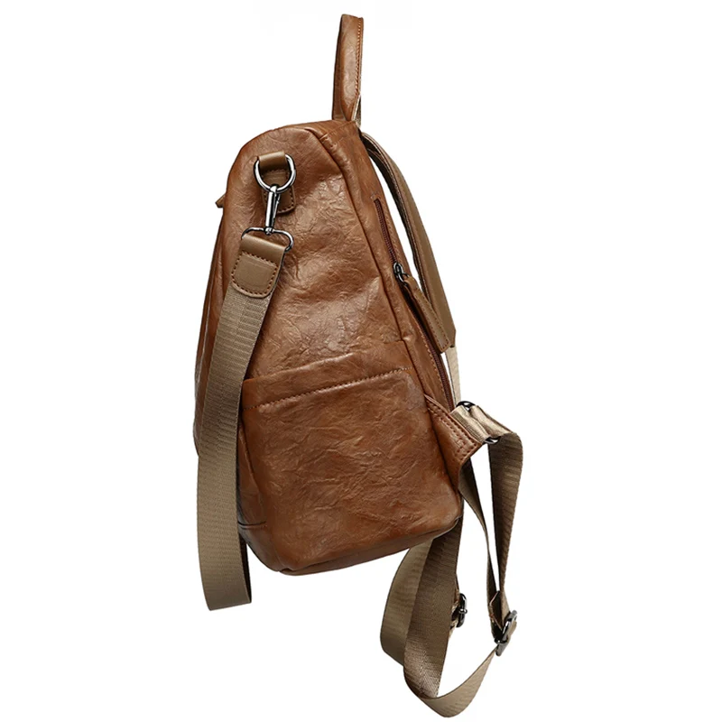 2018 de moda de cuero de la PU mochilas de alta calidad Mochila Escolar bolsas para la escuela de chicas adolescentes mango superior Anti robo Mochila