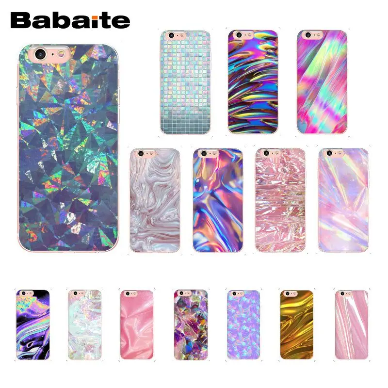 

Babaite rainbow iridescent holographic Case for iphone 11 Pro 11Pro Max X XS MAX 6 6S 7 7plus 8 8Plus 5 5S XR