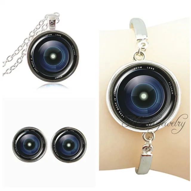Buy 2018 Fashion jewelry set camera pendant necklace