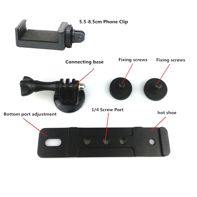 phone for gopro Action Camera Mount Clip Adapter Extension Hot Shoe arm  Bracket  For DJI OSMO Mobile 1 2 Handheld Gimbal  Accessories
