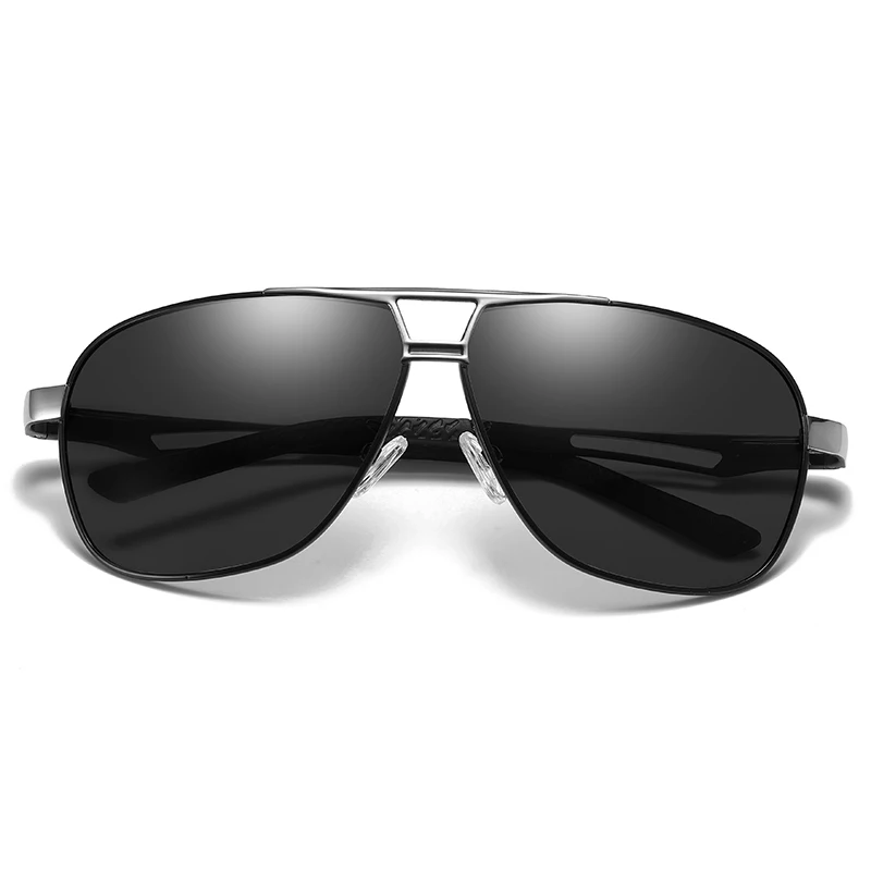 Мужчины Поляризованные фотохромные солнцезащитные очки Хамелеон Очки Квадратные солнцезащитные очки День Ночного видения Изменение Черные очки для вождения