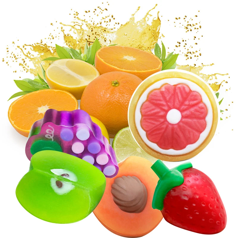 

5 pcs New Handmade Essential Oils Shower Soap Child Gift Fruit Soap Bath Body Work Shampoo Skin Bleach Adult Children Soap