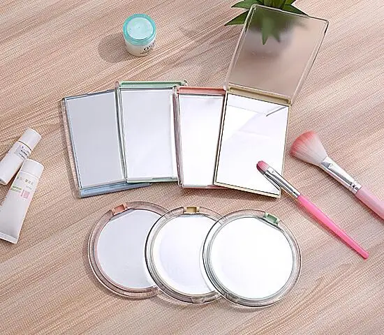 1pcs Women Fashion Mini Mirror Makeupportable Pocket Cosmetic Mirrors 