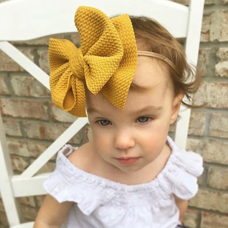 Printed Baby Girl Headbands Turban Bows Elastic Newborn Headbands Hair Bands For Baby Girls Kids Haarband Hair Accessories