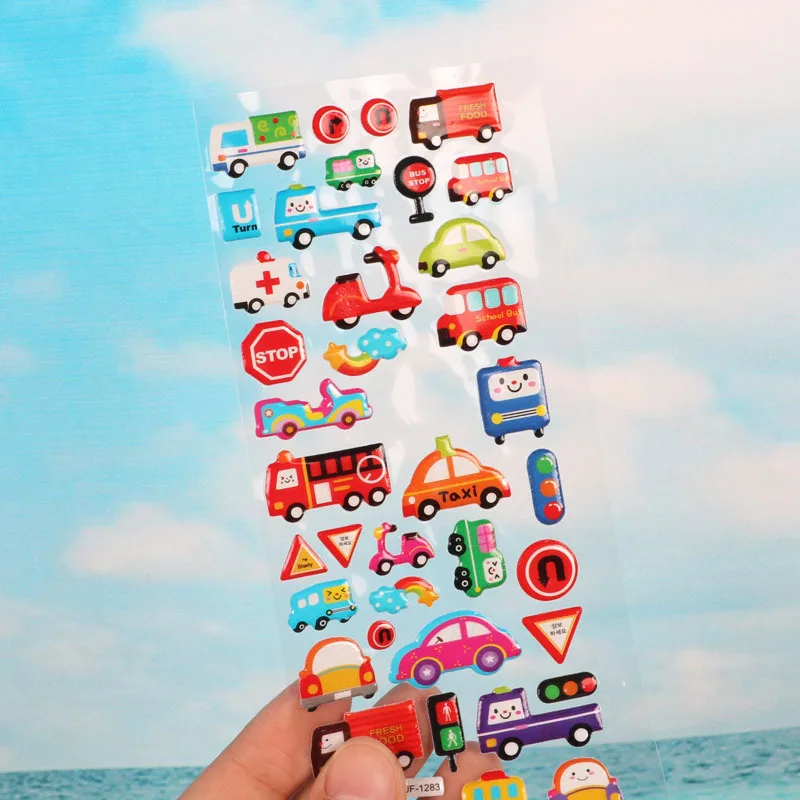 

6 Sheets Different 3D Pegatinas Funny Toy Cute Cartoon Stickers Toys For Children On Scrapbook Phone Laptop Gifts Car Superhero