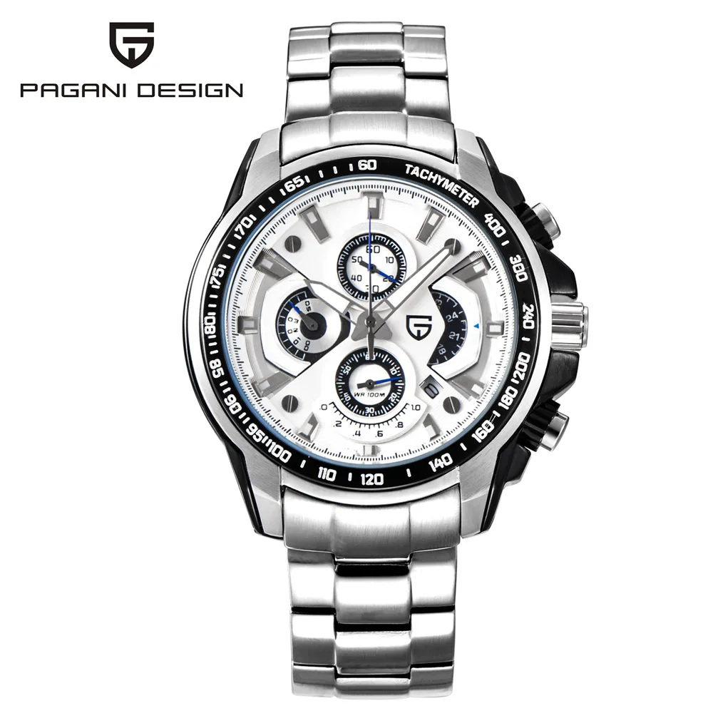 

Men Classic Brand Pagani Design Waterproof Sports Quartz Watch Stainless Steel Military Watches Reloj Hombre relogio masculino