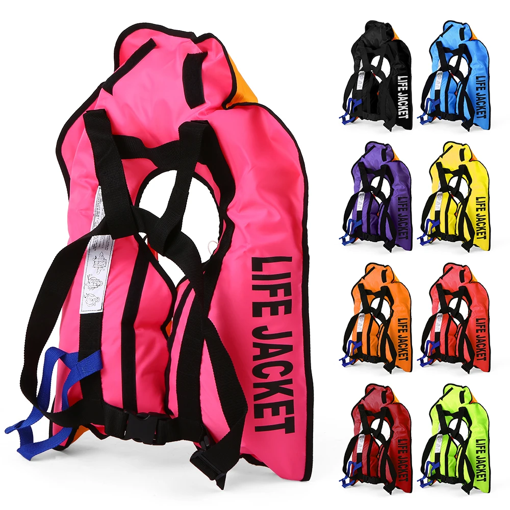 Adult Professional Life Jacket Swiming Fishing Life Vest Manual Inflatable  Swimwear Water Sports Swimming Survival Jacket - AliExpress