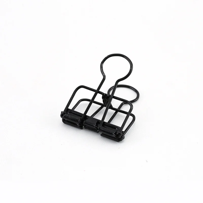 Black M Mr Paper 8 Colors 3 Sizes Ins Colors Gold Sliver Rose Green Purple Binder Clips Large Medium Small Office Study Binder Clips - Цвет: Black M