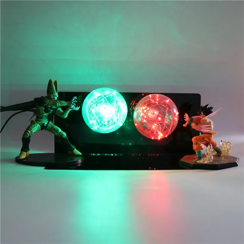 Dragon B Z Cell Goku DIY Lamp DBZ Ball Super Saiyan Model Anime LED Light Action Figure Night Kids Children Table | Лампы и освещение