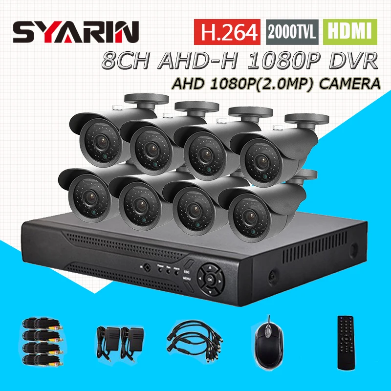 Дома Детская Безопасность HD AHD 8 канальный 2.0mp CCTV Системы 8ch полный 1080 P DVR 2000tvl