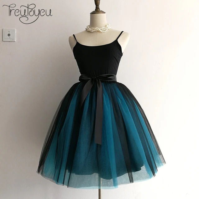 US $10.80 6 Layers 65cm Long Women Skirt Princess Tutu Tulle Skirts Fashion Ball Gown Lolita Skirt Summer Sai