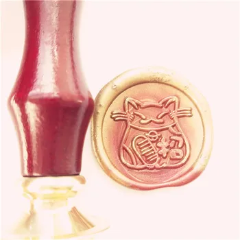 

Lucky Cat personalized Letter stamp/Sealing Wax /wedding Wax Seal Stamp Custom invitations envelop