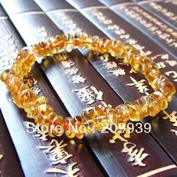 

huij 00158 Natural Citrine Quartz Crystal Bracelet Healing
