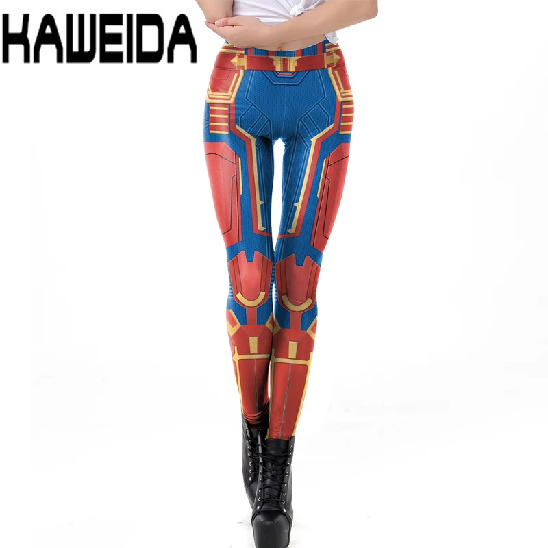 

Women Pants 2019 Skinny Marvel Avengers Surprise Captain Skinny Leggings Cosplay Costume Women Pants Dropship