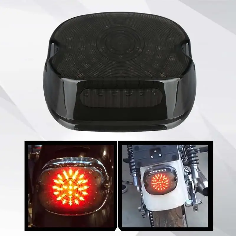

LED Tail Light Turn Signal Light Smoked Lay Down Type Motorcycle Taillights with Brake Signal Driving Lig