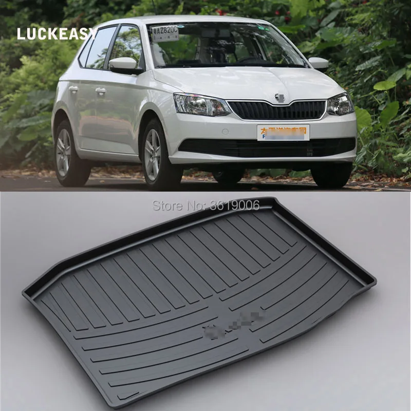 

LUCKEASY Non-Slip Waterproof 3D TPO Trunk Boot Cargo Mat Recycled Durable For SKODA Fabia Car-styling