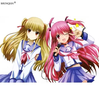 

Angel Beats Poster Print Silk Fabric Print Poster Cloth Fabric Wall Poster Custom Satin Poster 40X60cm,50X75cm,60X90cm