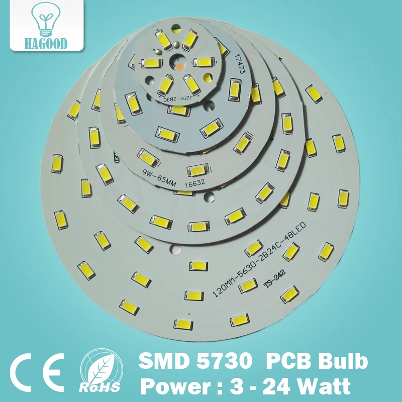 

Free Shipping 1pce 3W 5W 7W 9W 12W 15W 18W 24W SMD5730 Brightness Light Board LED Lamp Panel for Ceiling Light and Light Bulbs