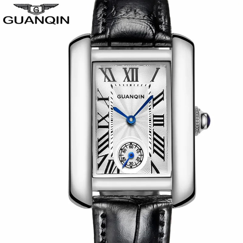 Montre Femme GUANQIN Watches Women Fashion Casual Rectangle Quartz Watch Ladies Roman Numerals