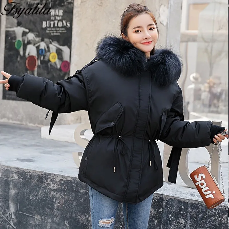Grand Nouveau De Vers Manteaux white Fourrure Chaud Le gray Parka Coréenne Capuchon À caramel red Manteau green 2018 Femme pink Black Capuche Dames Rose Femmes Bas D'hiver Veste UnwFqxvzR