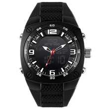 SMAEL, мужские роскошные Брендовые спортивные часы, двойной дисплей, светодиодный, цифровые, водонепроницаемые, повседневные кварцевые часы, мужские часы