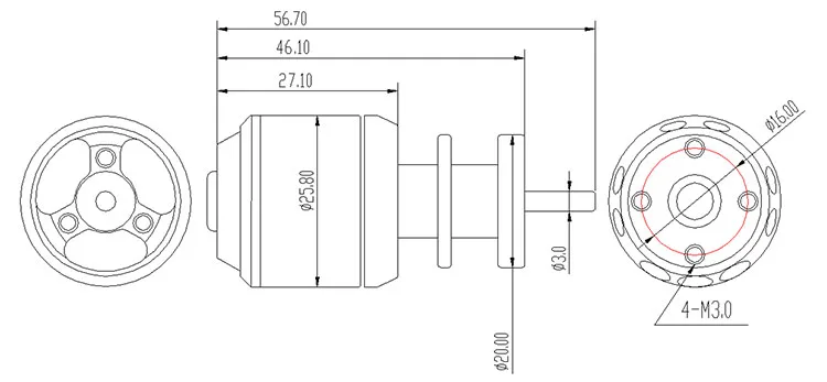 QX-MOTOR QF2611 Brushless Motor 3500KV /4500KV 55mm/64mm Ducted Fan Jet EDF 3-4S Lipo For RC Airplanes F22139/40