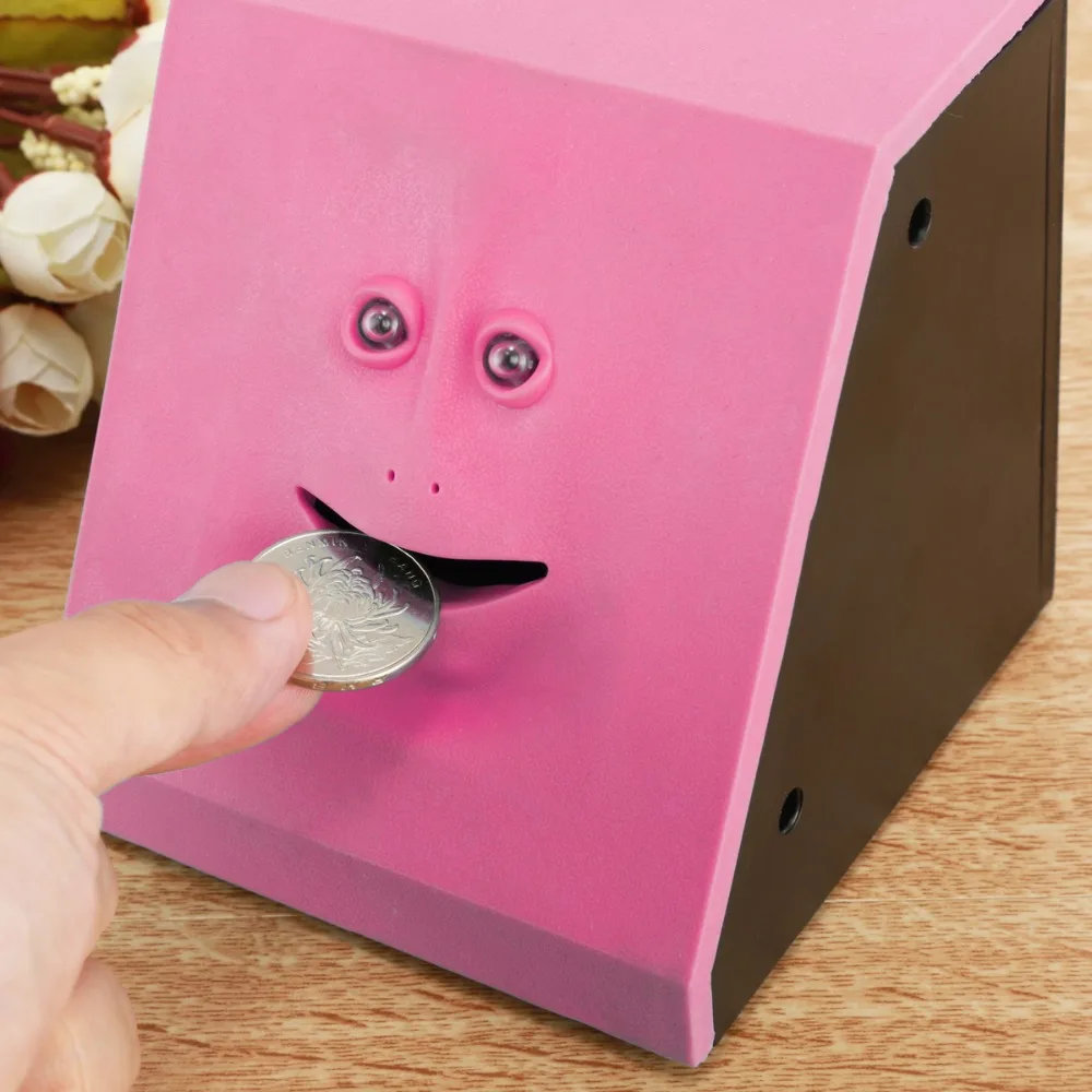  Coin Saving Bank for Children Toys Gift Home Decoration Face Money Box Cute Facebank Coins Eating B