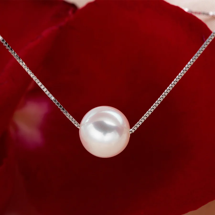 LINDO жемчужное ожерелье, 925 пробы Серебряное идеальное круглое ожерелье-чокер с натуральным жемчугом, подарок подружки невесты Джейн с камнем рождения июня