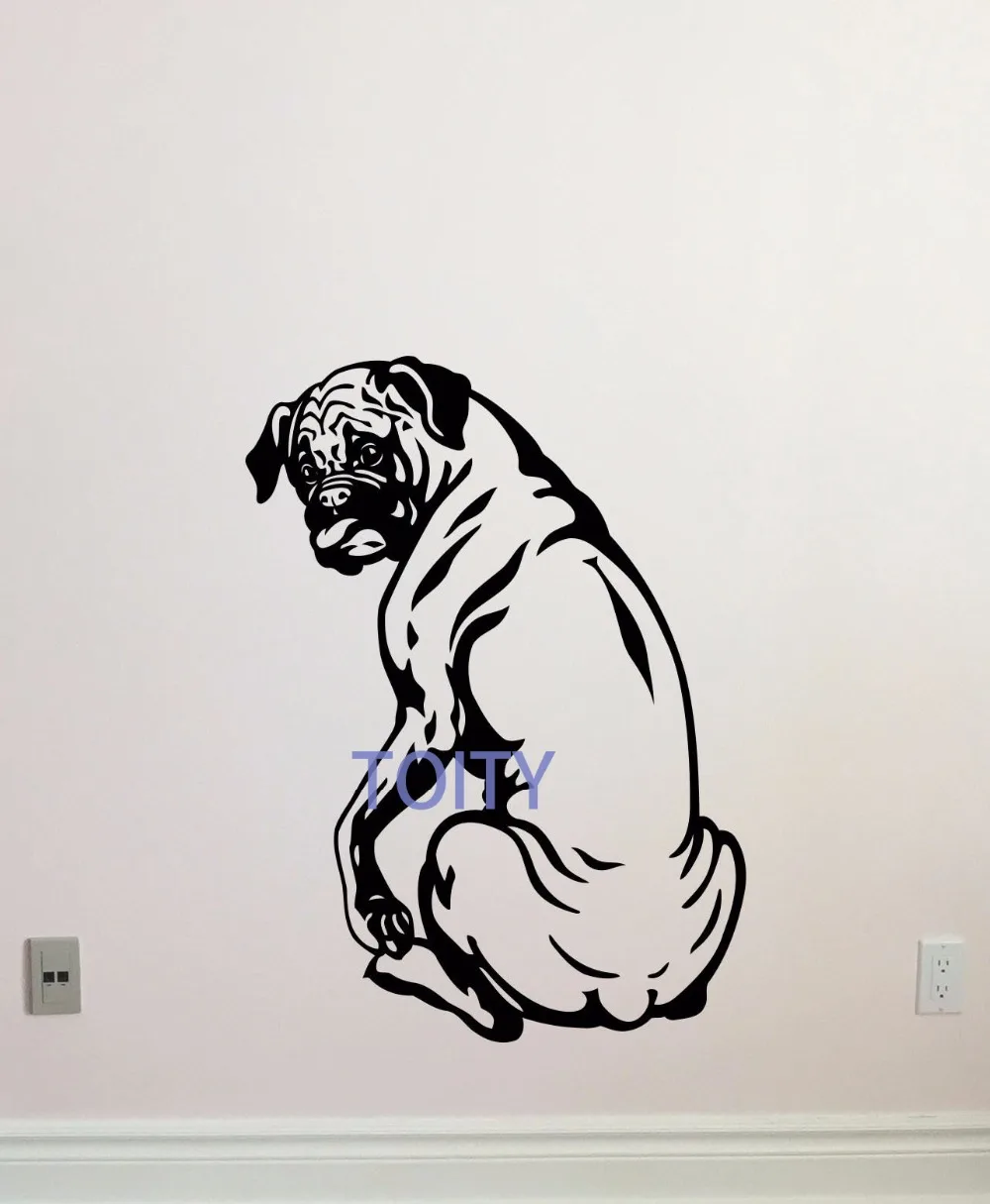 Boxer Dog Wall Decal Pet Shop Animal Vinyl Sticker Nursery Cute Decor