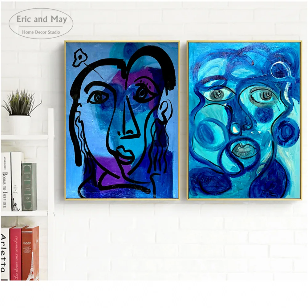 

Abstract Face Picasso Posters And Prints Wall Pictures For Living Room Canvas Art Painting Unframed Decorative Home Decor Cuadro