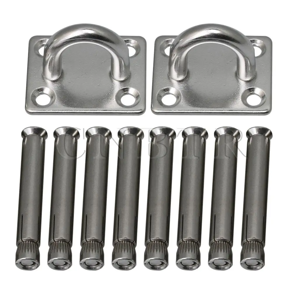 CNBTR 5x4cm Square Pad Eye Plate M8 Ceiling Fans Hooks Hanger Rings