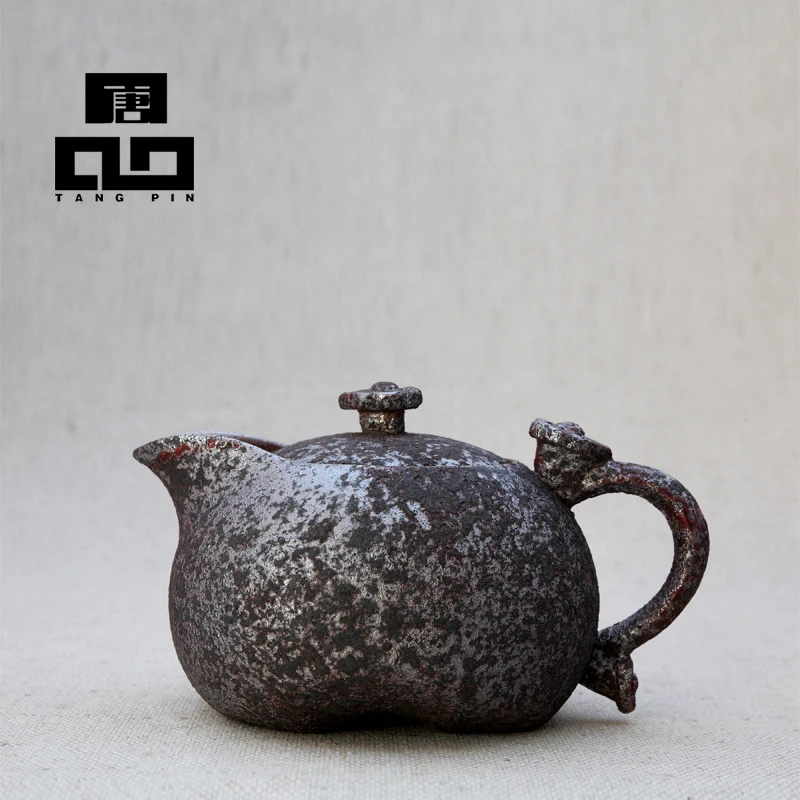 

2016 new arrival black rust glaze ceramic teapot kettle porcelain tea pot for tea,convenience office teaset freeshipping