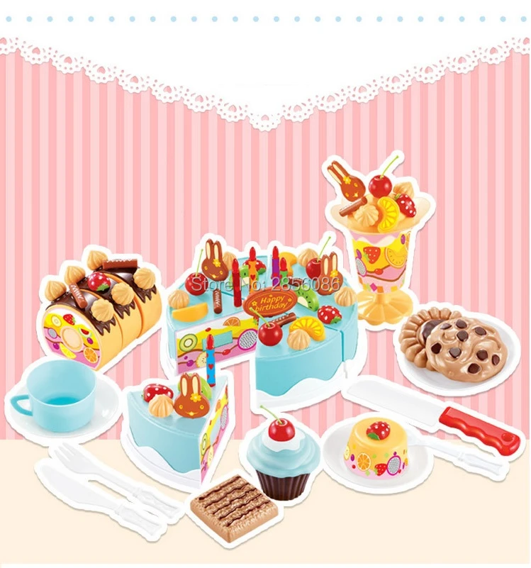 Creative 54 Pcs Diy D Anniversaire De Coupe Table De Gateau Jeu De Societe Enfants Enfants Bebe Jouets Jeux De Simulation De Bureau Gamer Batterie De Cuisine Aliexpress