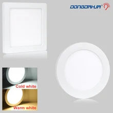 Светодиодный панельный светильник круглый/квадратный ультра тонкий светодиодный светильник AC220V 5 Вт 6 Вт 12 Вт 18 Вт 24 Вт Встраиваемый светодиодный потолочный светильник для комнатной ванной комнаты