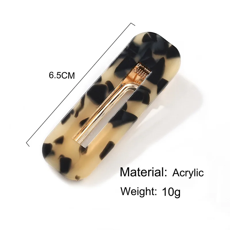 Новинка, японский стиль, акриловая заколка для волос карамельного цвета, простые ацетатные заколки для волос, леопард, утконос, головной убор для женщин